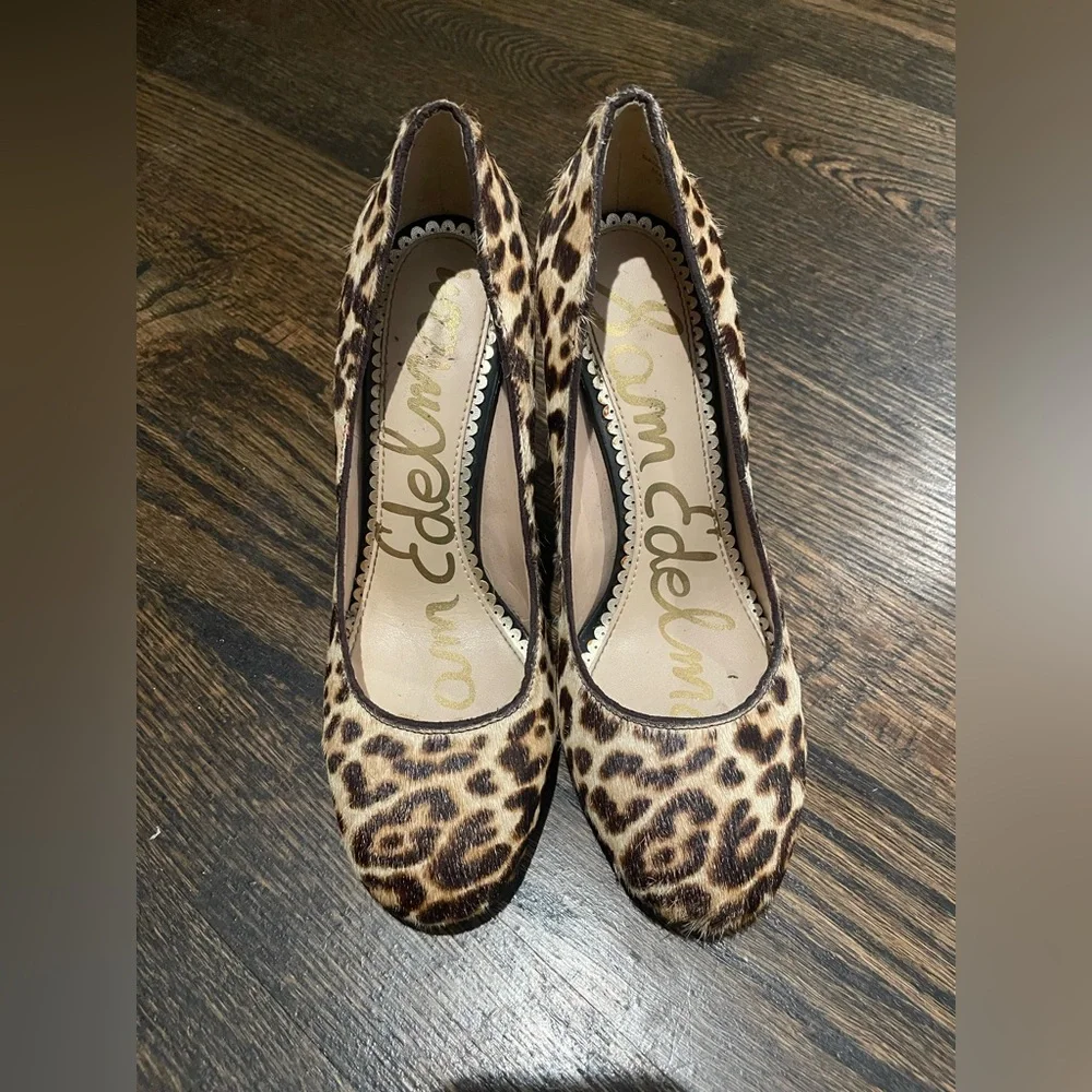Leopard Sam Edelman Heels - Picture 1 of 5